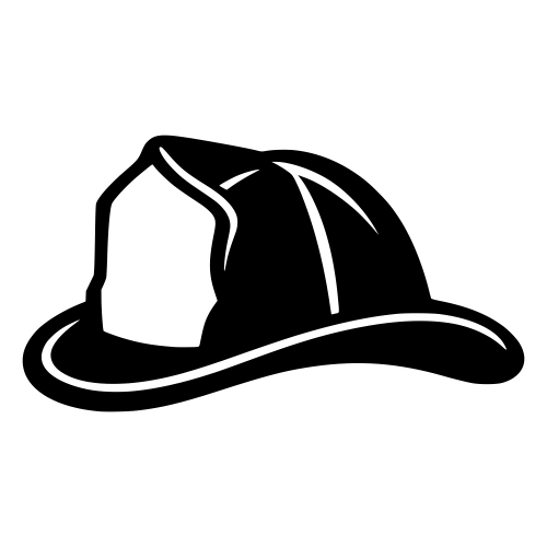 Firefighter Helmet Silhouette Design - Vector Graphics - Digital File Digital My Custom Designs PDF