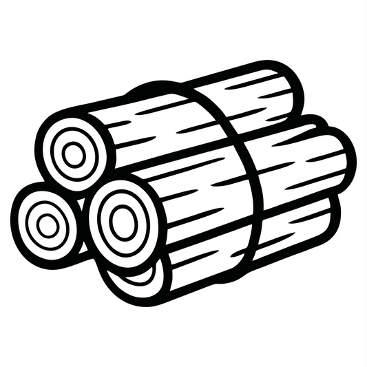 Firewood Bundle Sketch - Digital File - XCS Friendly Digital My Custom Designs PNG