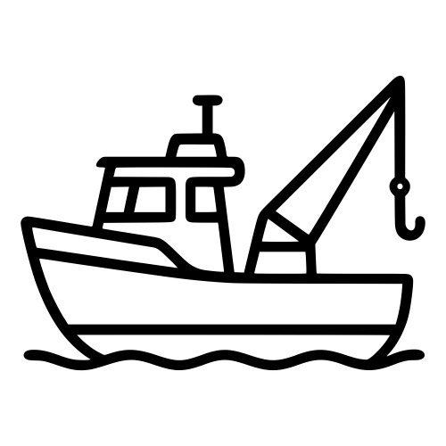 Fishing Boat Outline - Digital File - XCS Friendly Digital My Custom Designs PDF