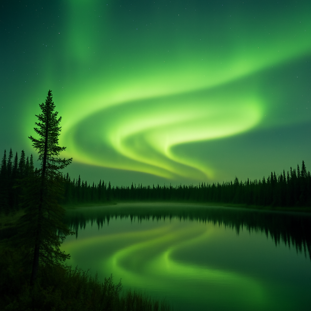 Fairbanks Northern Lights - Alaska United States - Rendered - Digital File Digital My Custom Designs PDF