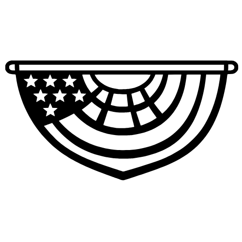 Flag Bunting Outline - Digital File - XCS Friendly Digital My Custom Designs PDF