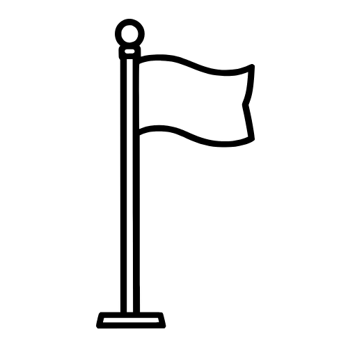 Flagpole Outline - Digital File - XCS Friendly Digital My Custom Designs PDF