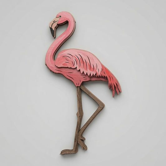 Flamingo - Layered Animal Designs - Digital File - SVG - Digital