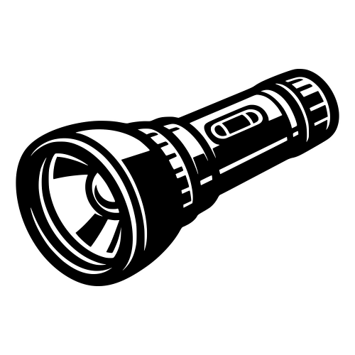 Flashlight Illustration - Vector Graphics - Digital File Digital My Custom Designs PDF