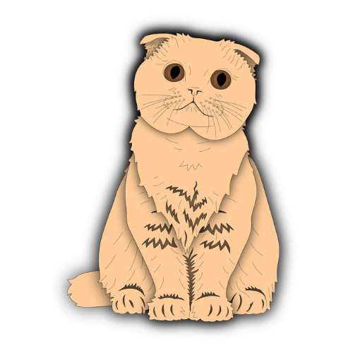 Floppy Ear Cat - Layered Animal Designs - Digital File Digital My Custom Designs SVG