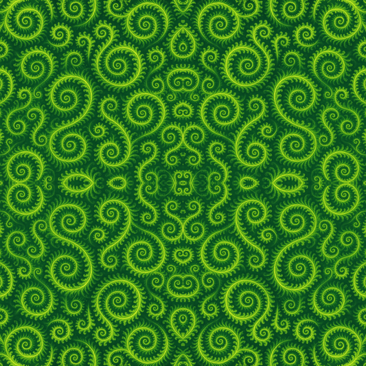 Floral and Botanical - Fractal Fern Spirals - Pattern - Digital File Digital My Custom Designs PDF