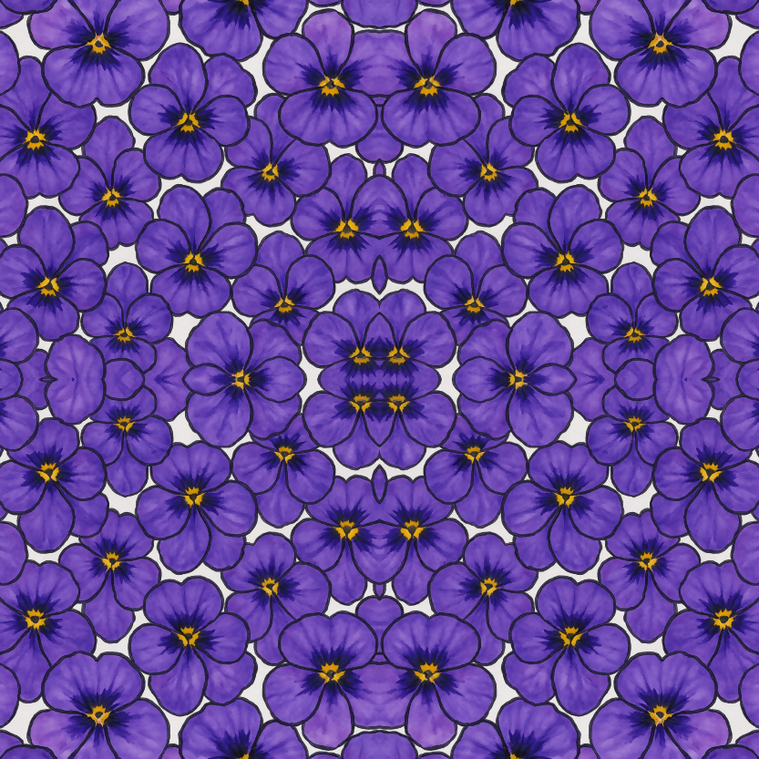 Floral and Botanical - Watercolor-Style Electric Violets - Pattern - Digital File Digital My Custom Designs PDF