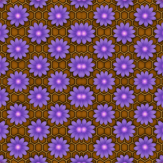 Floral Geometric Fusion - Hexagon Honeycomb Pattern - Digital File Digital My Custom Designs PDF