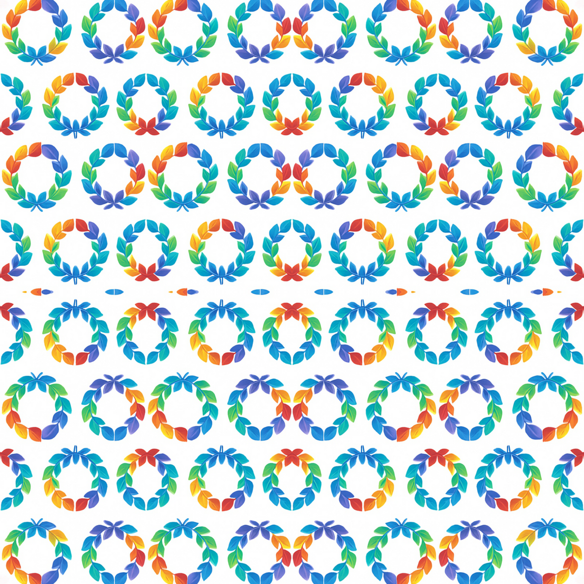 Floral Geometric Fusion - Geometric Wreaths Filled with Prism Petals Pattern - Digital File Digital My Custom Designs PDF