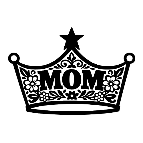 Floral Mom Crown Design - Digital File- XCS Friendly Digital My Custom Designs PDF