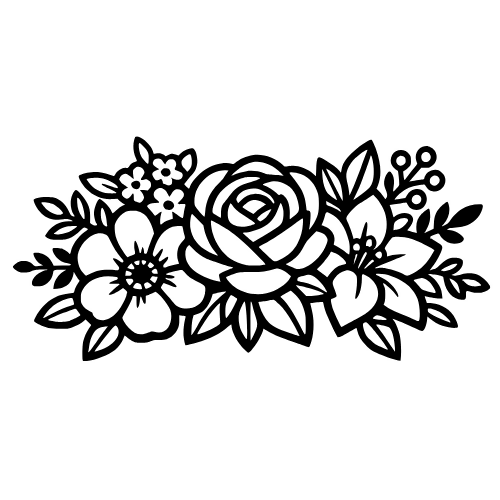 Flower Arrangement Outline - Digital File - XCS Friendly Digital My Custom Designs PDF
