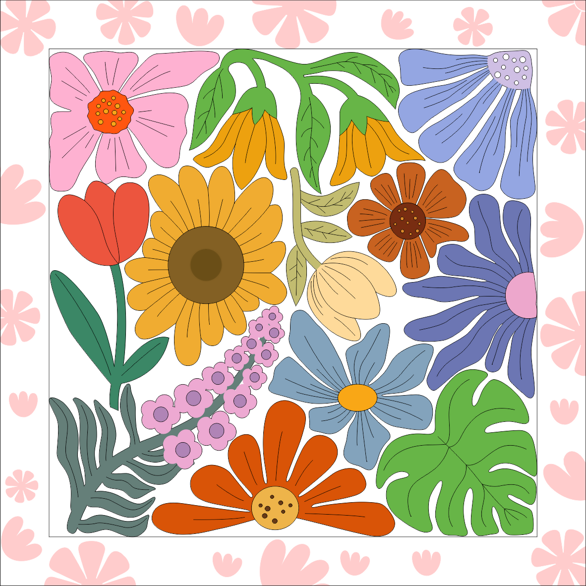 Flowers - Puzzles - Laser & Color Print - Digital File Digital My Custom Designs