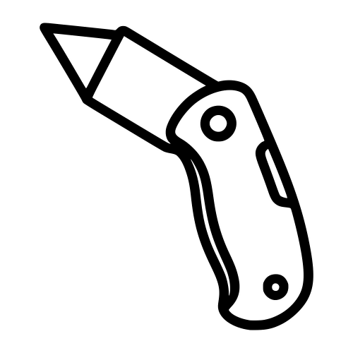 Folding Utility knife - Digital File - XCS Friendly Digital My Custom Designs PDF