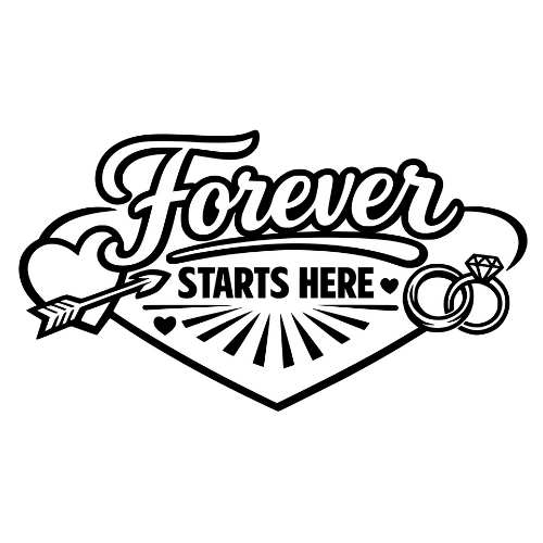 Forever Starts Here Text - Digital File - XCS Friendly Digital My Custom Designs PDF