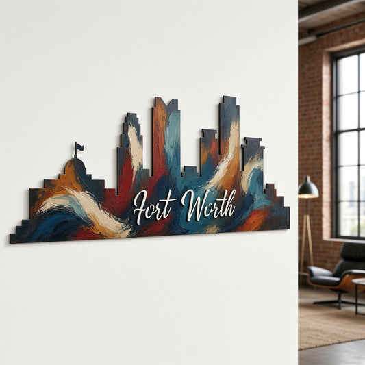 Fort Worth Skyline - Wall / Home Decor - Single Layer - Digital File - ZIP File - Digital