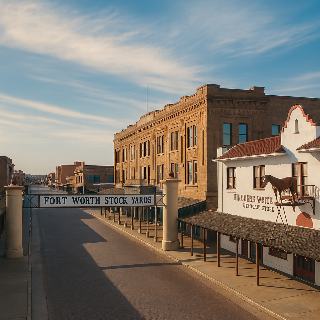 Fort Worth Stockyards Historic District - Texas United States - Rendered - Digital File Digital My Custom Designs PDF