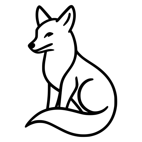 Fox Outline Sketch - Digital File - XCS Friendly Digital My Custom Designs PDF