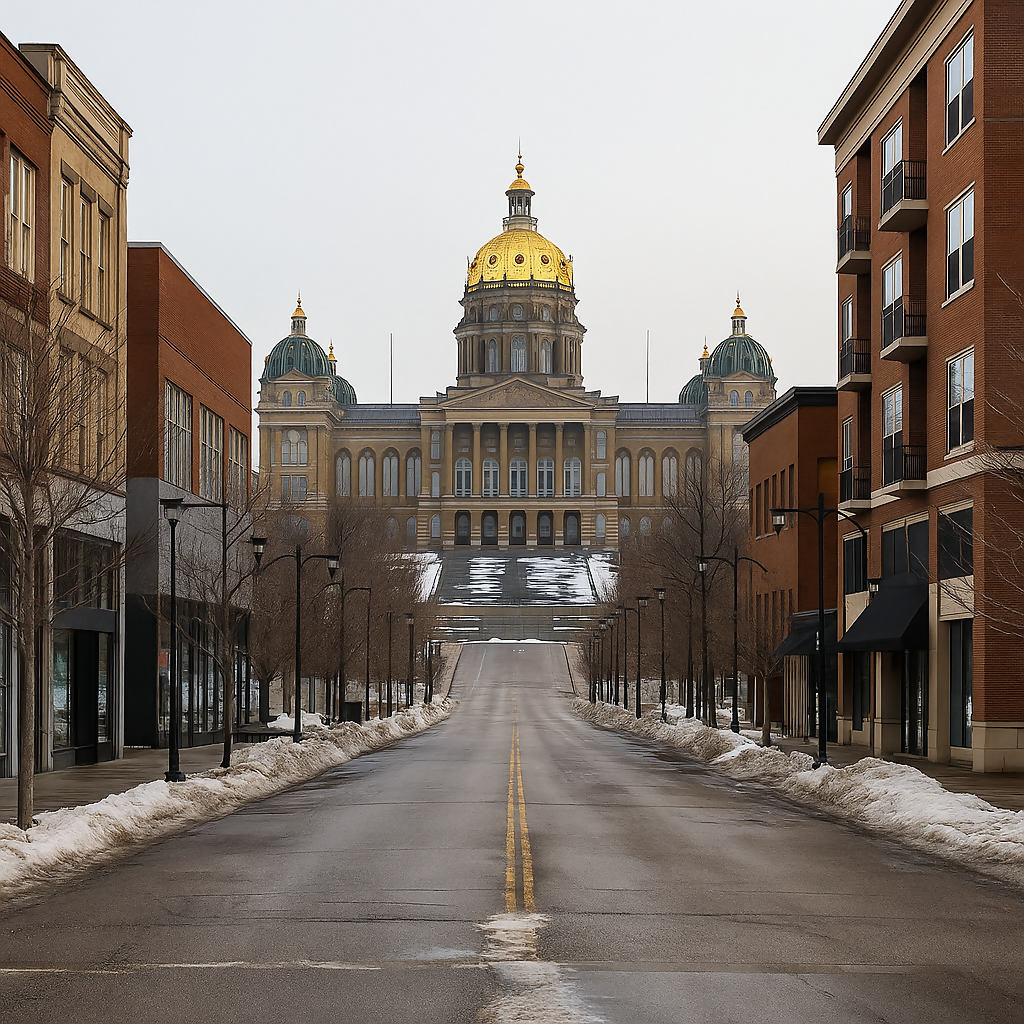 Iowa State Capitol - Historic East Village - Iowa United States - Rendered - Digital File Digital My Custom Designs PDF