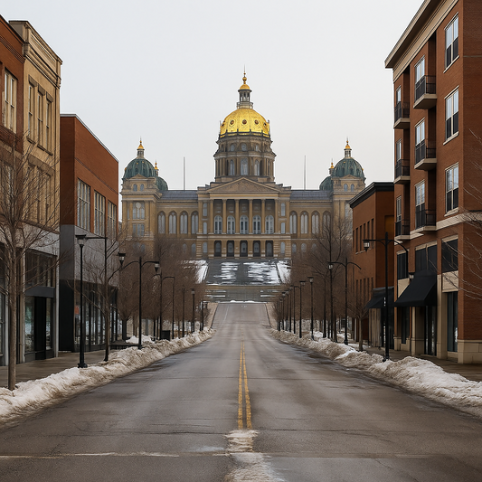 Iowa State Capitol - Historic East Village - Iowa United States - Rendered - Digital File Digital My Custom Designs PDF