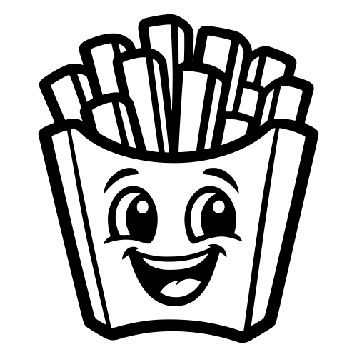 French Fry Box Smiling - Digital File - XCS Friendly Digital My Custom Designs PDF