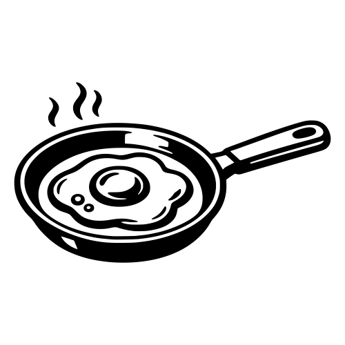 Fried Egg in a Pan - Digital File - XCS Friendly Digital My Custom Designs PDF