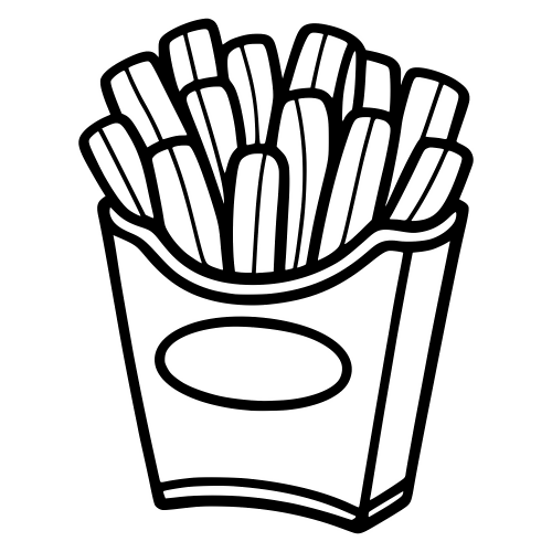 Fries Outline - Digital File - XCS Friendly Digital My Custom Designs PDF