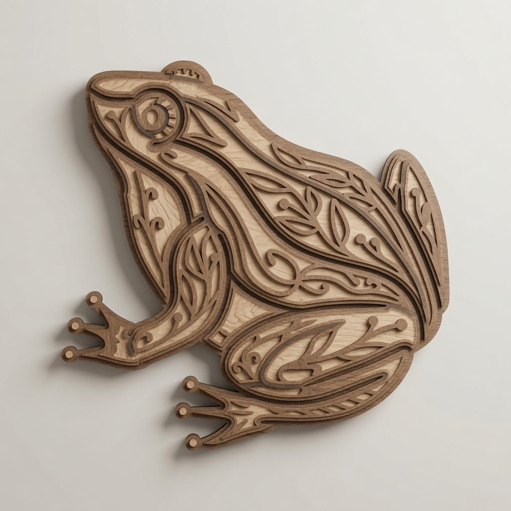 Frog - Animals & Reptiles - Layered Line Designs - Digital File - ZIP File - Digital