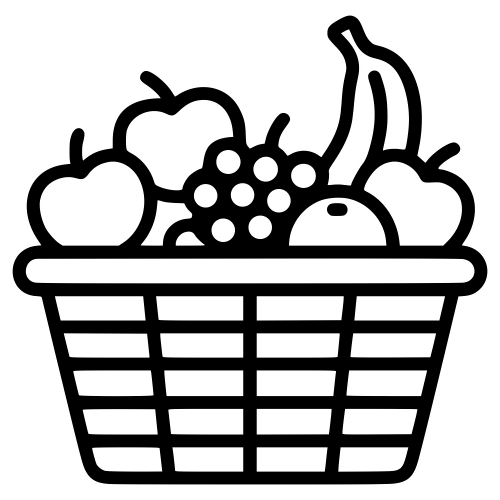 Fruit Basket Outline - Digital File - XCS Friendly Digital My Custom Designs PDF
