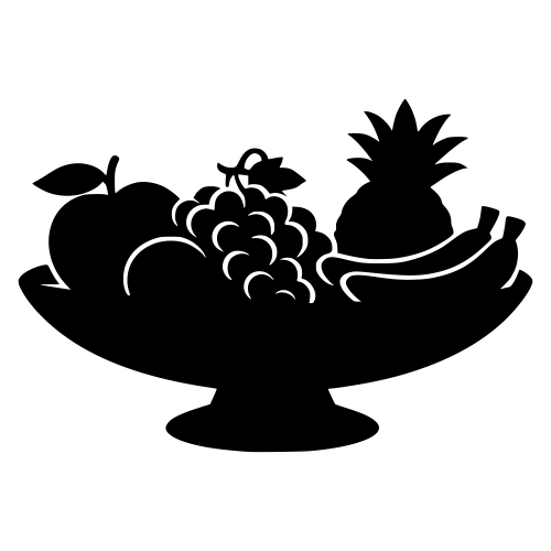 Fruit Bowl Silhouette - Digital File - XCS Friendly Digital My Custom Designs PDF