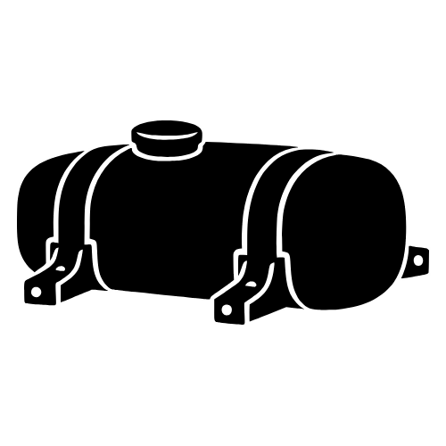 Fuel Tank with Strap Mounts Silhouette - Vector Graphics - Digital File Bowl My Custom Designs PDF