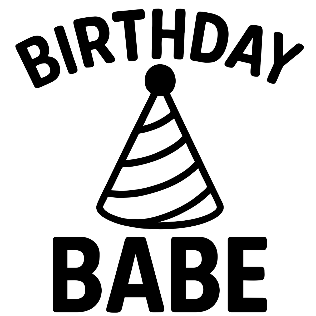 Funny Birthday Babe - Digital File - XCS Friendly Tumbler My Custom Designs PNG