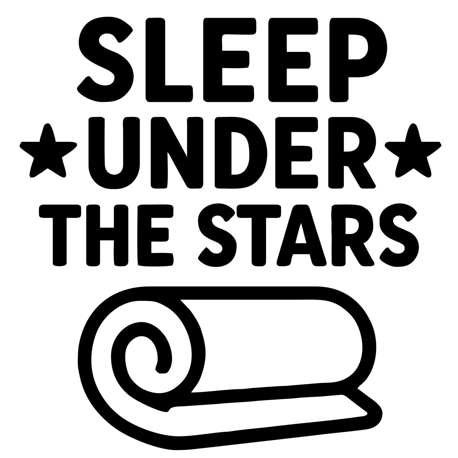 Funny 'Sleep Under Stars' - Digital File - XCS Friendly Digital My Custom Designs PNG