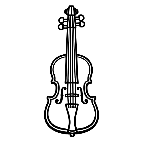 Cartoon Violin Sketch - Vector Graphics - Digital File Digital My Custom Designs PDF