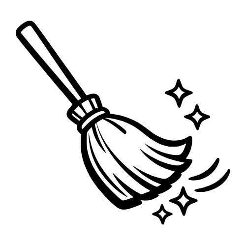 Magic Broom Outline - Vector Graphics - Digital File Digital My Custom Designs PDF