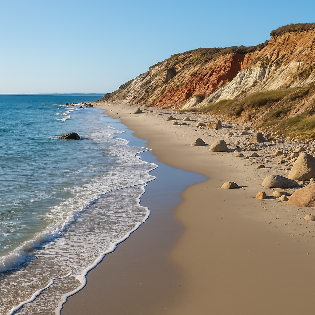 Aquinnah Cliffs and Moshup Beach - Martha's Vineyard - Massachusetts United States - Rendered - Digital File Digital My Custom Designs PDF