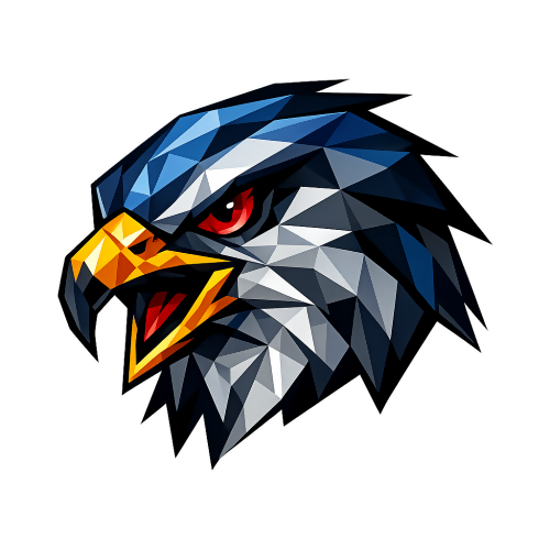 Trendy & Aesthetic Niches - Geometric Falcon Head - T Shirt Designs - Digital File Digital My Custom Designs 300 DPI PNG