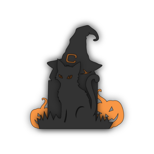 Cat and Grave Layered Design - Digital File