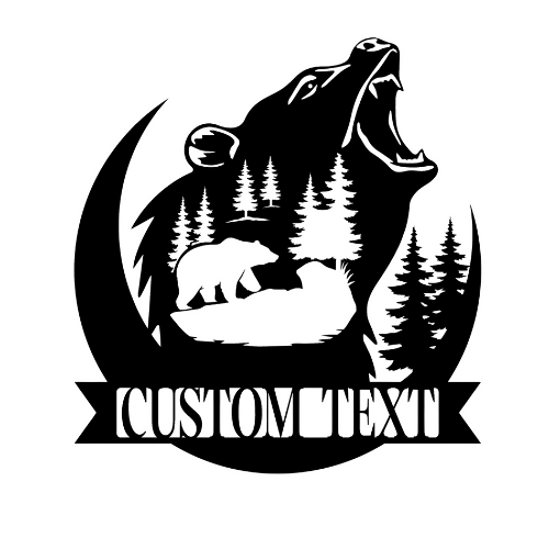 Bear Mountain Negative - Metal Sign / Home Decor - Digital File Digital My Custom Designs ZIP File