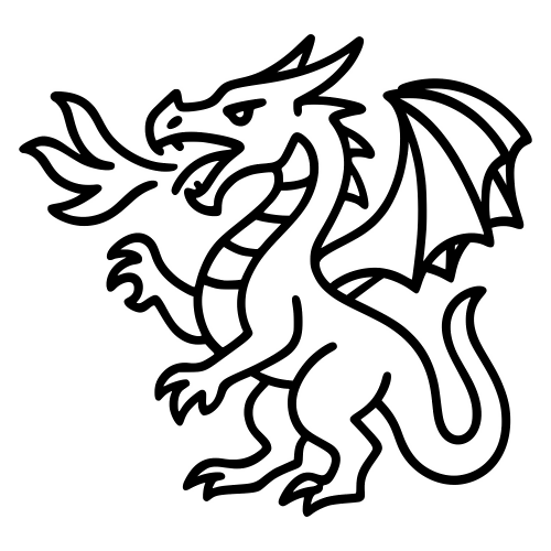 Dragon Breathing Fire - Digital File - XCS Friendly Digital My Custom Designs PDF