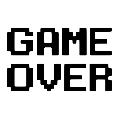 Game Over Pixel Text - Digital File - XCS Friendly Digital My Custom Designs PDF
