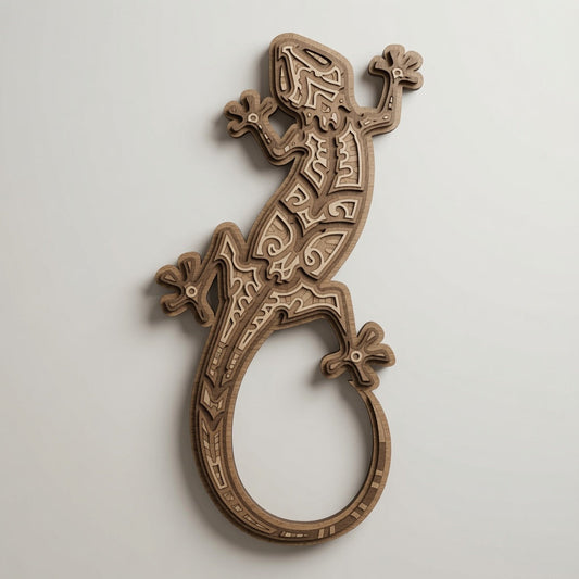 Gecko - Animals & Pets - Layered Line Designs - Digital File - ZIP File - Digital