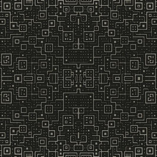 Geometric Abstract - Futuristic QR-code Inspired Abstract Mesh Pattern - Digital File Digital My Custom Designs PDF