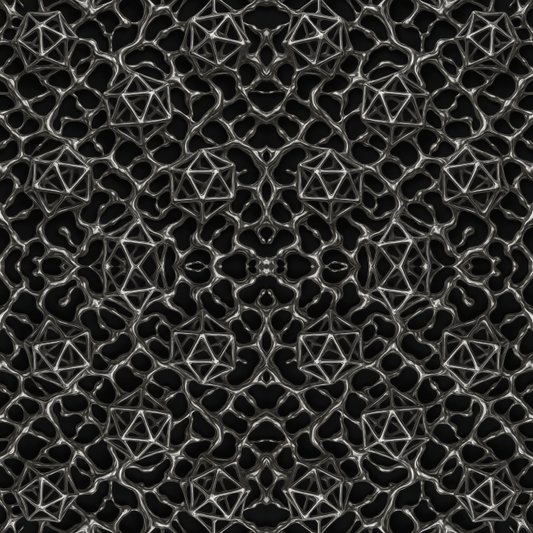 Geometric Abstract - Liquid-metal Icosahedron Network Pattern - Digital File Digital My Custom Designs PDF