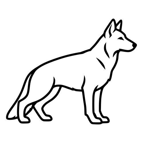 German Sheperd Whole Body - Digital File - XCS Friendly Digital My Custom Designs PDF