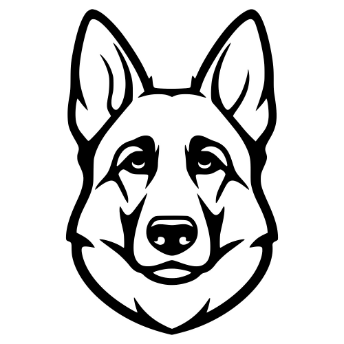 German Shepherd Face - Digital File - XCS Friendly Digital My Custom Designs PDF