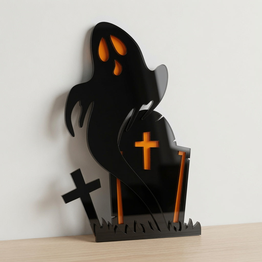 Ghost and Grave Layered Design - Digital File - SVG - Digital