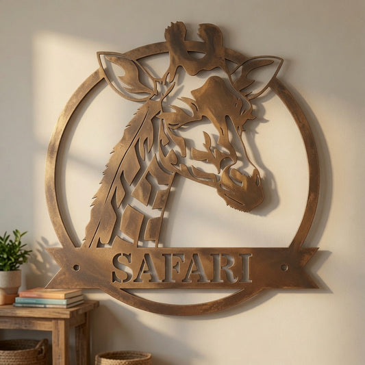 Giraffe Custom Text - Wall / Home Decor - Digital File - ZIP File - Digital