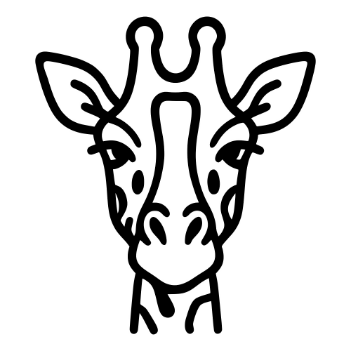 Giraffe Face - Digital File - XCS Friendly Digital My Custom Designs PDF