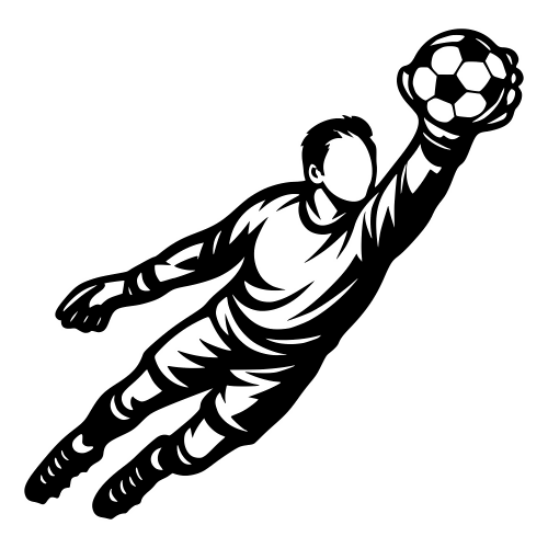 Goalkeeper Diving Sketch - Digital File - XCS Friendly Digital My Custom Designs PDF
