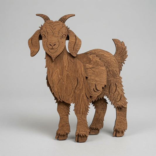 Goat - Layered Animal Design - Digital File - SVG - Digital